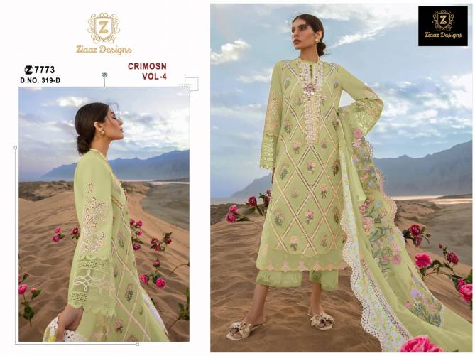 Ziaaz Designs Crimosn Vol 4 Pakistani Suits Catalog
